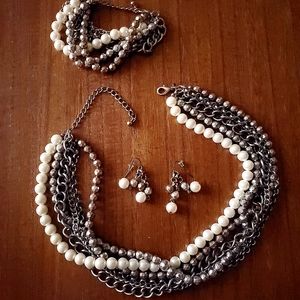 Earring, Bracelet, & Necklace Set